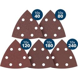 Bosch PRO F460 Schleifblatt Set, K40/80/120/180/240, 93mm, 50-tlg., Starter Pack Nr. 2608623332