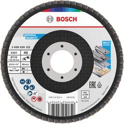 Bosch X451 Fächerschleifscheibe, 115x22,23mm, K40, Z29, 15-tlg. Nr. 2608626122