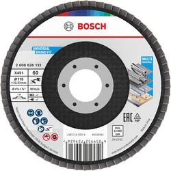 Bosch X451 Fächerschleifscheibe, 115x22,23mm, K60, Z27, 15-tlg. Nr. 2608626132