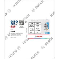 Bosch X451 Fächerschleifscheibe, 125x22,23mm, K120, Z29, 15-tlg. Nr. 2608626144