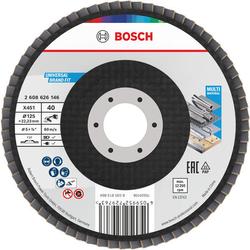 Bosch X451 Fächerschleifscheibe, 125x22,23mm, K40, Z27, 15-tlg. Nr. 2608626146