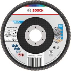 Bosch X451 Fächerschleifscheibe, 125x22,23mm, K40, Z29, 15-tlg. Nr. 2608626138