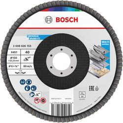 Bosch X451 Fächerschleifscheibe, 150x22,23mm, K40, Z29, 15-tlg. Nr. 2608626153