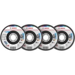 Bosch X451 Fächerschleifscheiben Set, 115x22,23mm, K40/K60/K80/K120, Z27, 60-tlg. Nr. 2608626163