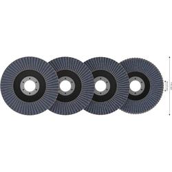 Bosch X451 Fächerschleifscheiben Set, 115x22,23mm, K40/K60/K80/K120, Z27, 60-tlg. Nr. 2608626163