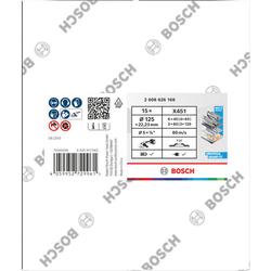 Bosch X451 Fächerschleifscheiben Set, 125x22,23mm, K40/K60/K80/K120, Z27, 15-tlg. Nr. 2608626166