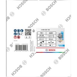 Bosch X451 Fächerschleifscheiben Set, 125x22,23mm, K40/K60/K80/K120, Z29, 15-tlg. Nr. 2608626162