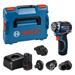 Bosch Schrauber GSR 12V-32 FC, 2x GBA 12V 2.0Ah, diverse Aufsätze, L-BOXX Nr. 06019N7101