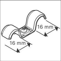 Bosch PRO Metall-Doppelkabelhalter, EMD-16, 50er-Pack Nr. 1600A03C2L