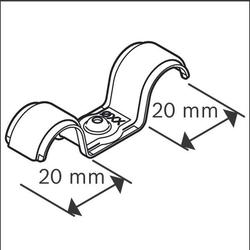Bosch PRO Metall-Doppelkabelhalter, EMD-20, 50er-Pack Nr. 1600A03C2M
