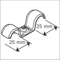 Bosch PRO Metall-Doppelkabelhalter, EMD-25, 50er-Pack Nr. 1600A03C2P