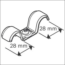Bosch PRO Metall-Doppelkabelhalter, EMD-28, 50er-Pack Nr. 1600A03C2R