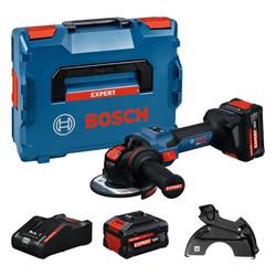 Bosch EXPERT Akku-Winkelschleifer mit X-LOCK EXWX18V-15S und 2x EXBA18V-80 und Ladegerät in L-BOXX 162 Nr. 06019M6101