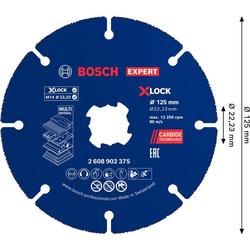 Bosch EXPERT Multi Material Carbide-Trennscheibe, 125x22,23mm, X-Lock, 10-tlg. Nr. 2608902377