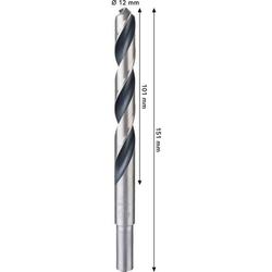 Bosch Metal HSS Spiralbohrer, 12x101x151mm, CYL Reduzierter Schaft Nr. 2608577858