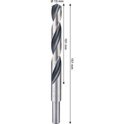 Bosch Metal HSS Spiralbohrer, 13x101x151mm, CYL Reduzierter Schaft Nr. 2608577860