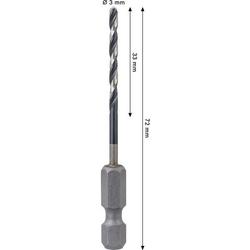 Bosch PRO Metal HSS-G Impact Spiralbohrer, 3x33x72mm Nr. 2608577566