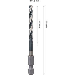Bosch PRO Metal HSS-G Impact Spiralbohrer, 4,5x47x87mm Nr. 2608577572