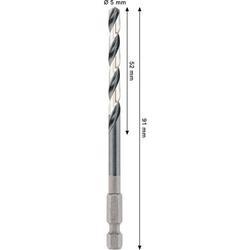 Bosch PRO Metal HSS-G Impact Spiralbohrer, 5x52x91mm Nr. 2608577573