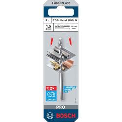 Bosch PRO Metal HSS-G Spiralbohrer, 1,5x18x40mm, 2er-Pack Nr. 2608577630