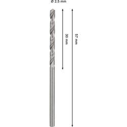 Bosch PRO Metal HSS-G Spiralbohrer, 2,5x30x57mm, 2er-Pack Nr. 2608577632