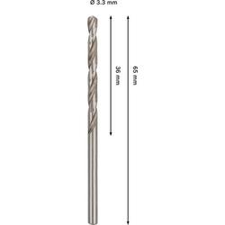 Bosch PRO Metal HSS-G Spiralbohrer, 3,3x36x65mm, 2er-Pack Nr. 2608577636