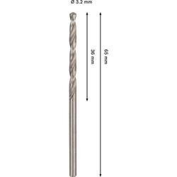 Bosch PRO Metal HSS-G Spiralbohrer, 3,2x36x65mm, 2er-Pack Nr. 2608577635