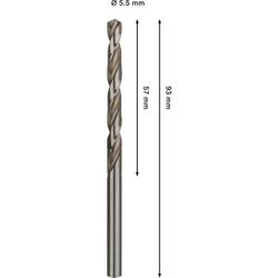 Bosch PRO Metal HSS-G Spiralbohrer, 5,5x57x93mm Nr. 2608577649