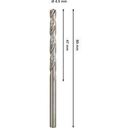 Bosch PRO Metal HSS-G Spiralbohrer, 4,5x47x80mm Nr. 2608577643