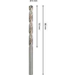 Bosch PRO Metal HSS-G Spiralbohrer, 5x52x86mm Nr. 2608577646