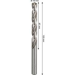 Bosch PRO Metal HSS-G Spiralbohrer, 10x87x133mm Nr. 2608577660