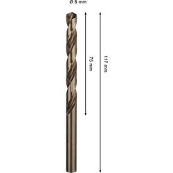 Bosch PRO Stainless Steel HSS-Co Spiralbohrer, 8x75x117mm Nr. 2608577609