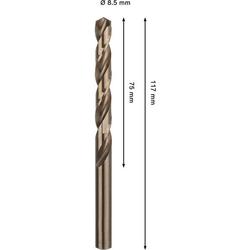 Bosch PRO Stainless Steel HSS-Co Spiralbohrer, 8,5x75x117mm Nr. 2608577610