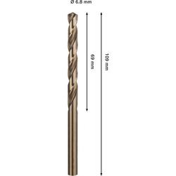 Bosch PRO Stainless Steel HSS-Co Spiralbohrer, 6,8x69x109mm Nr. 2608577606