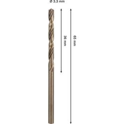 Bosch PRO Stainless Steel HSS-Co Spiralbohrer, 3,3x36x65mm Nr. 2608577593