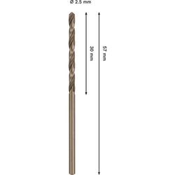Bosch PRO Stainless Steel HSS-Co Spiralbohrer, 2,5x30x57mm Nr. 2608577590