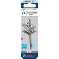 Bosch PRO Stainless Steel HSS-Co Spiralbohrer, 3,2x36x65mm Nr. 2608577592