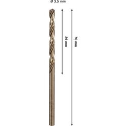 Bosch PRO Stainless Steel HSS-Co Spiralbohrer, 3,5x39x70mm Nr. 2608577594
