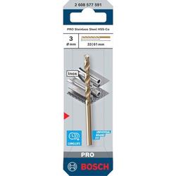 Bosch PRO Stainless Steel HSS-Co Spiralbohrer, 3x33x61mm Nr. 2608577591
