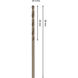 Bosch PRO Stainless Steel HSS-Co Spiralbohrer, 2x24x49mm Nr. 2608577589