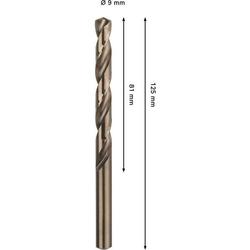 Bosch PRO Stainless Steel HSS-Co Spiralbohrer, 9x81x125mm Nr. 2608577611