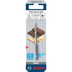 Bosch PRO Wood HSS-Holzspiralbohrer, 4x35x87mm Nr. 2608577701