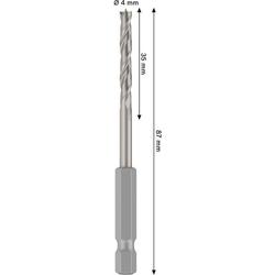 Bosch PRO Wood HSS-Holzspiralbohrer, 4x35x87mm Nr. 2608577701