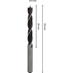 Bosch PRO Wood Holzspiralbohrer, 9x80x120mm Nr. 2608577712