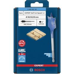 Bosch EXPERT Self Cut Speed Flachfräsbohrer-Set, 20/22/25mm, 3-tlg. Nr. 2608902107