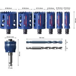Bosch EXPERT Multi Material Power Change Plus-Lochsäge, 22/25/35/51/60/68x60mm,9-tlg. Nr. 2608901906