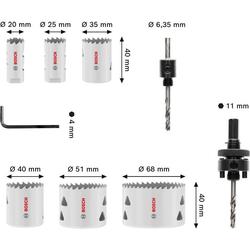 Bosch Multi Material Lochsägen-Set mit Gewinde, 20/25/35/40/51/68x40mm, 9-tlg. Nr. 2608594616