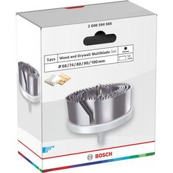 Bosch Wood and Drywall Lochsägen-Set mit Aufsteckhalter, 68/74/80/90/100x31mm, 5-tlg. Nr. 2608594505