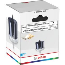 Bosch Wood and Drywall Lochsägen-Set mit Aufsteckhalter, 26/32/39/45/51/58/64x44mm, 7-tlg. Nr. 2608594508