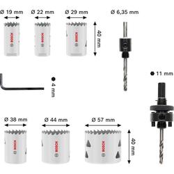Bosch Multi Material Lochsägen-Set mit Gewinde, 19/22/29/38/44/57x40mm, 9-tlg. Nr. 2608594612